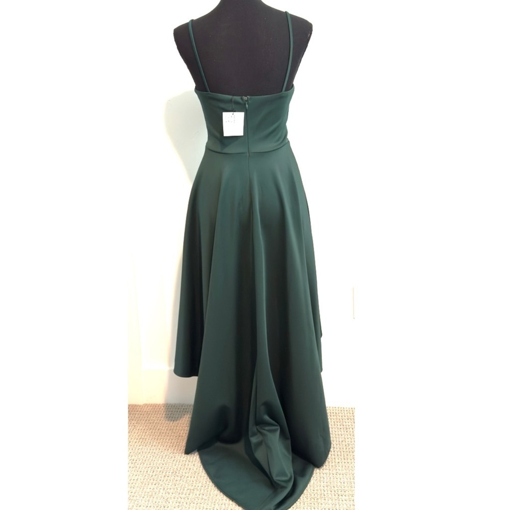 Lux Wave NWT Emerald Green High Low Dress S - Picture 4 of 16